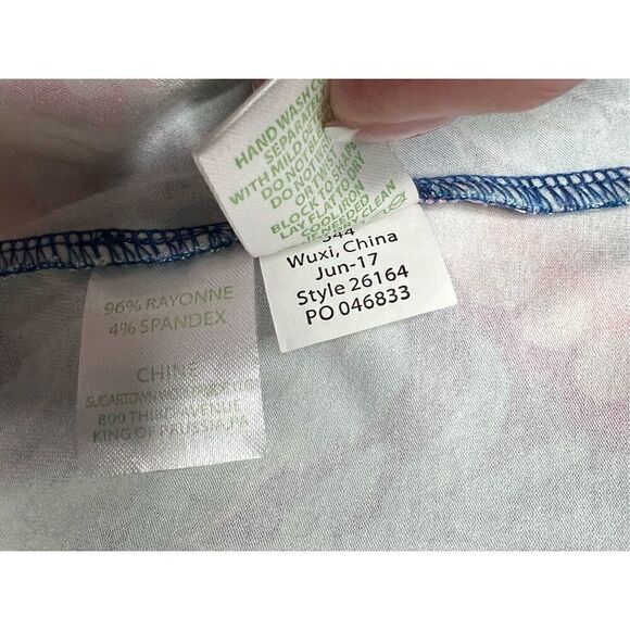 Lilly Pulitzer Ophelia Seaside Aqua Coconut Cove Knit Swing Dress MEDIUM Cottage - Picture 8 of 9